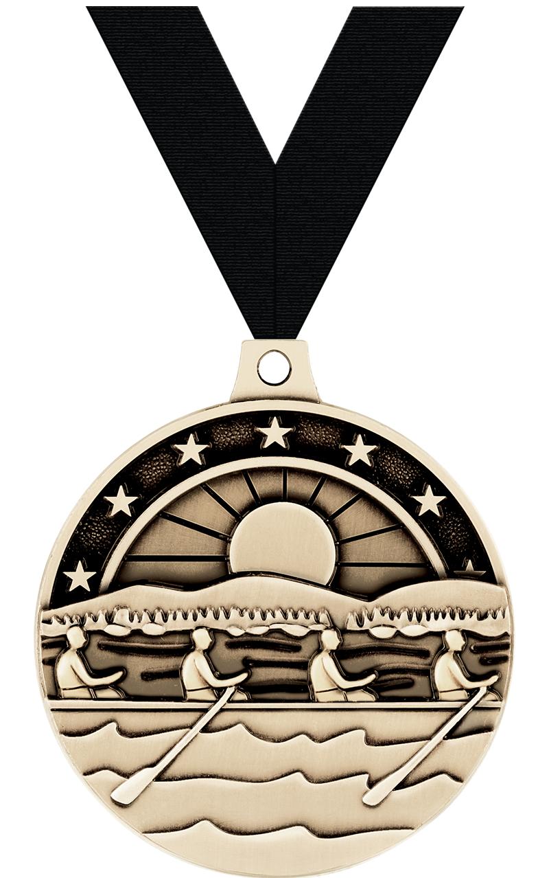 2" 3D ROWING MEDAL GOLD