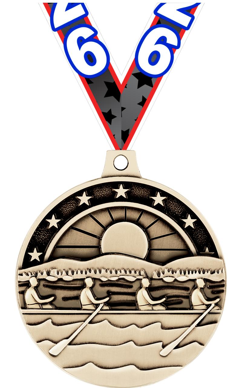 2" 3D ROWING MEDAL GOLD