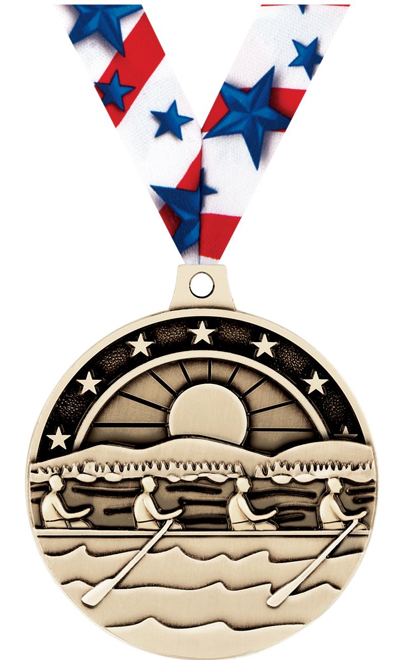 2" 3D ROWING MEDAL GOLD