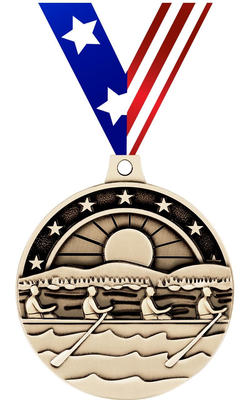 2" 3D ROWING MEDAL GOLD