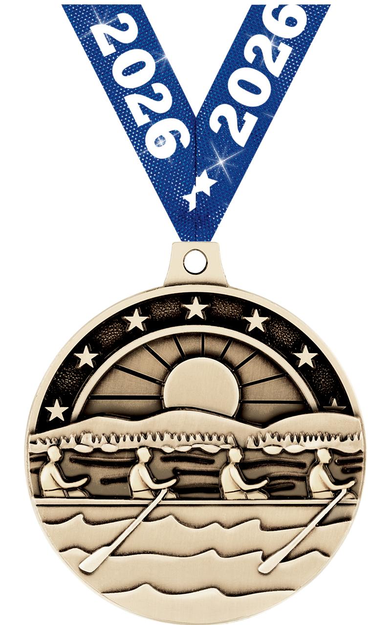 2" 3D ROWING MEDAL GOLD