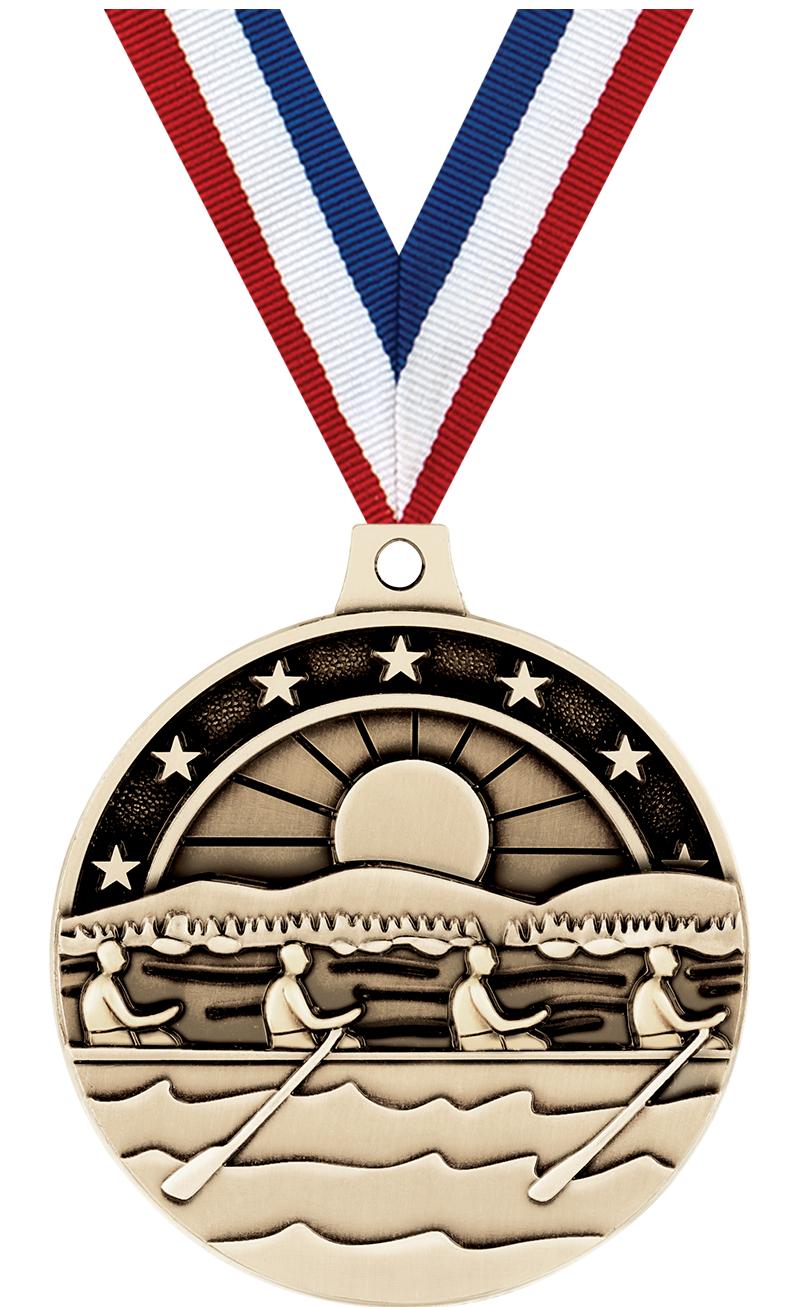2" 3D ROWING MEDAL GOLD