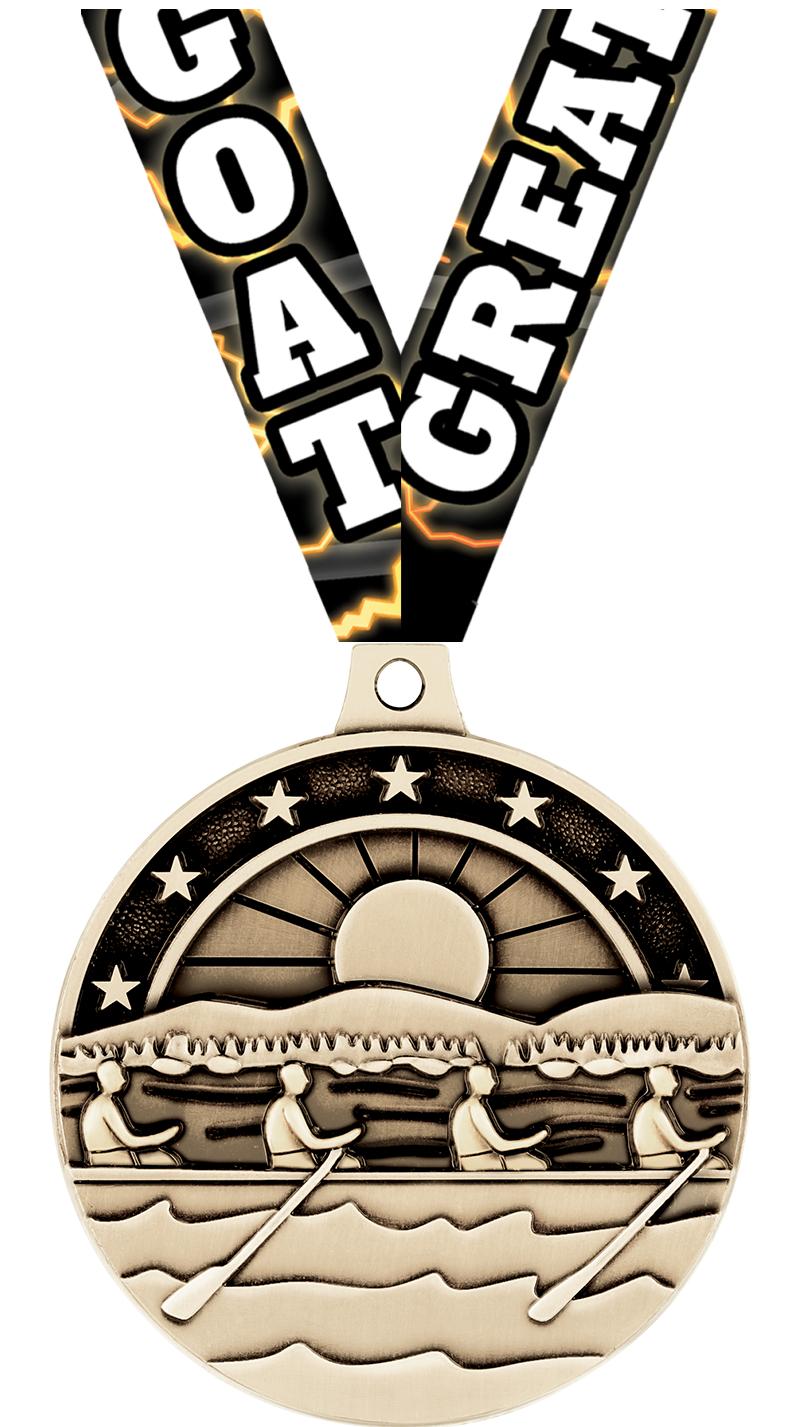 2" 3D ROWING MEDAL GOLD