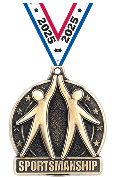 2" 3D SPORTSMANSHIP MEDAL GOLD