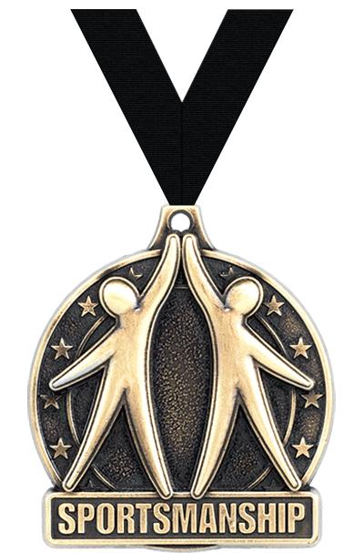 2" 3D SPORTSMANSHIP MEDAL GOLD