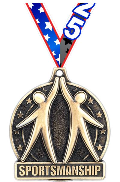 2" 3D SPORTSMANSHIP MEDAL GOLD