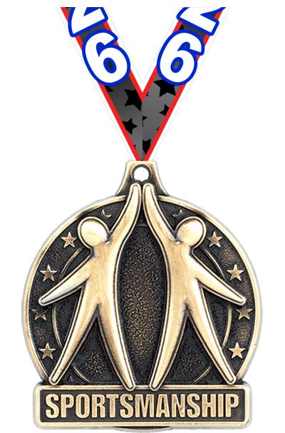 2" 3D SPORTSMANSHIP MEDAL GOLD