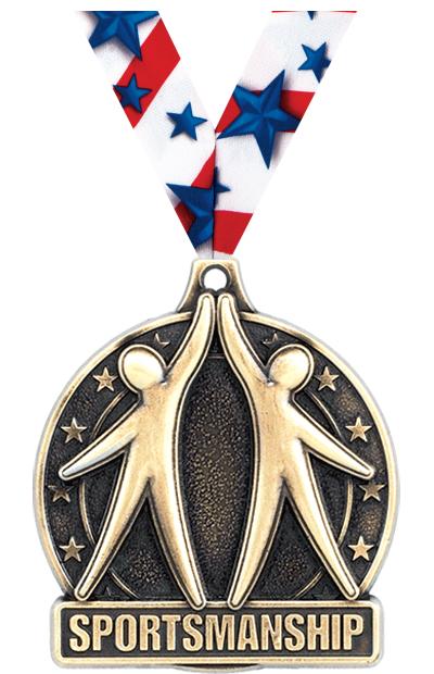 2" 3D SPORTSMANSHIP MEDAL GOLD