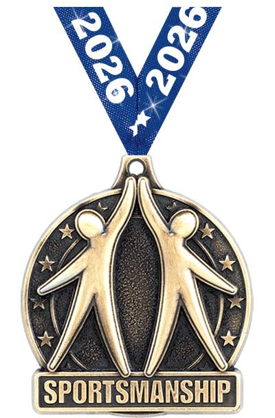 2" 3D SPORTSMANSHIP MEDAL GOLD