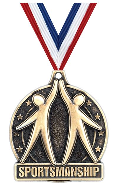2" 3D SPORTSMANSHIP MEDAL GOLD