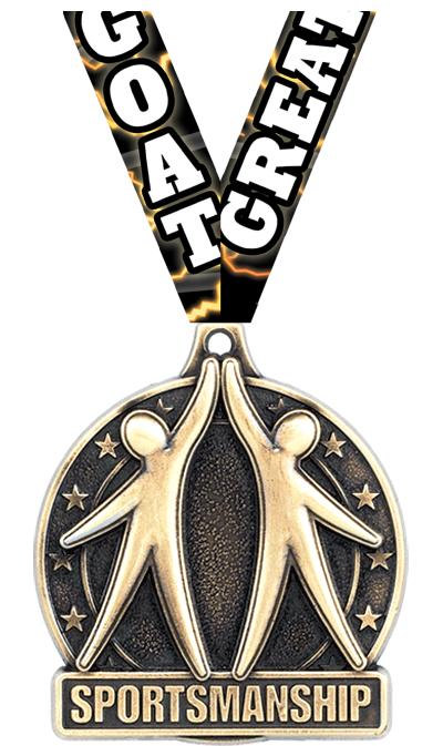 2" 3D SPORTSMANSHIP MEDAL GOLD