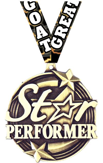 2" 3D STAR PERFORMER GOLD MDL