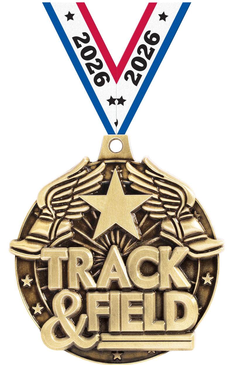 2"3D TRACK&FIELD WF MEDAL GOLD