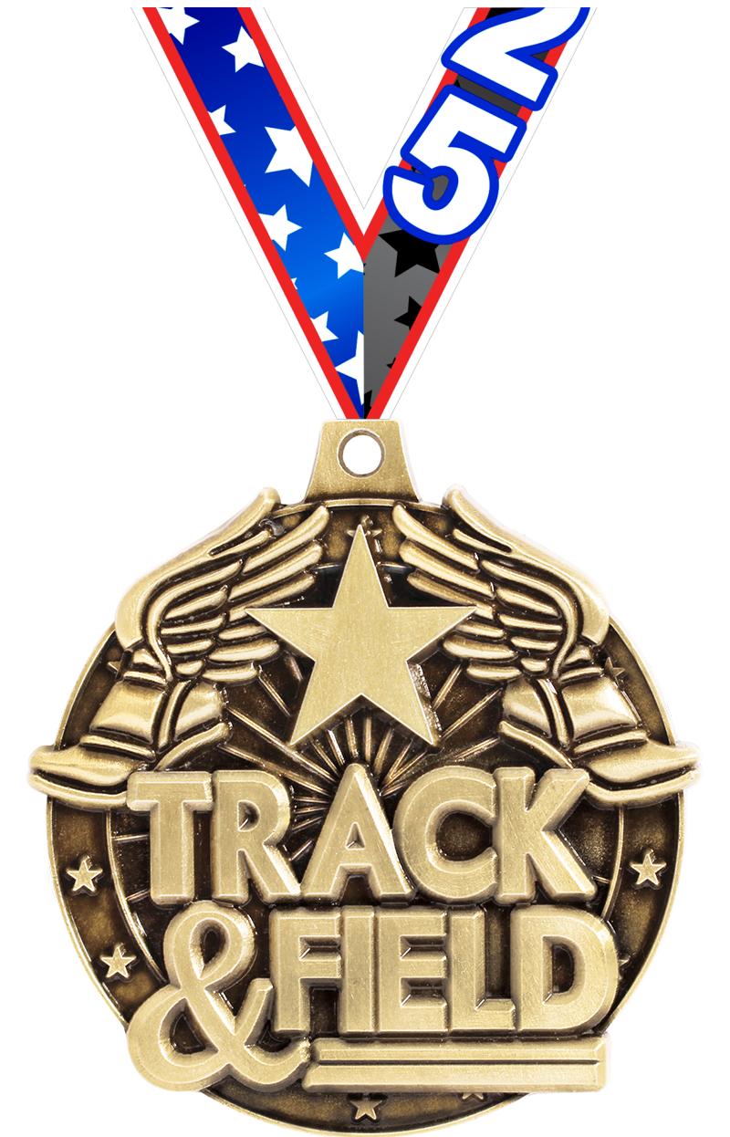 2"3D TRACK&FIELD WF MEDAL GOLD
