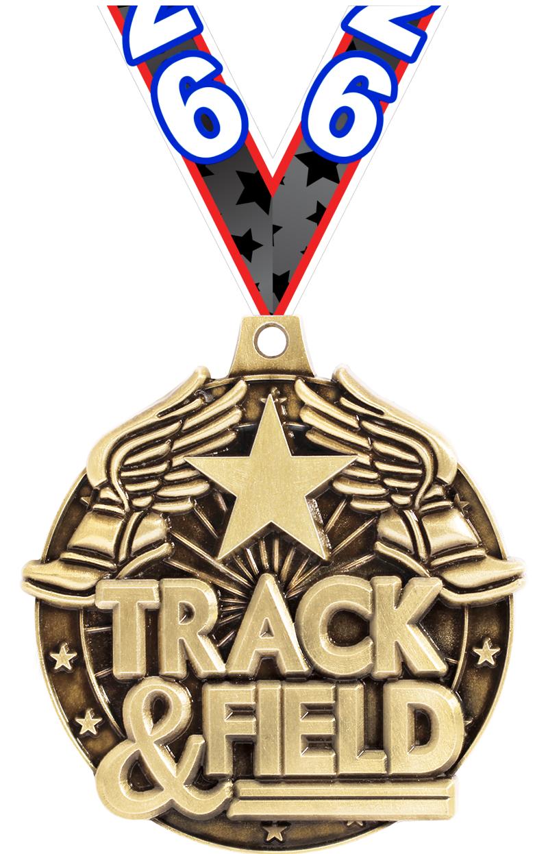 2"3D TRACK&FIELD WF MEDAL GOLD