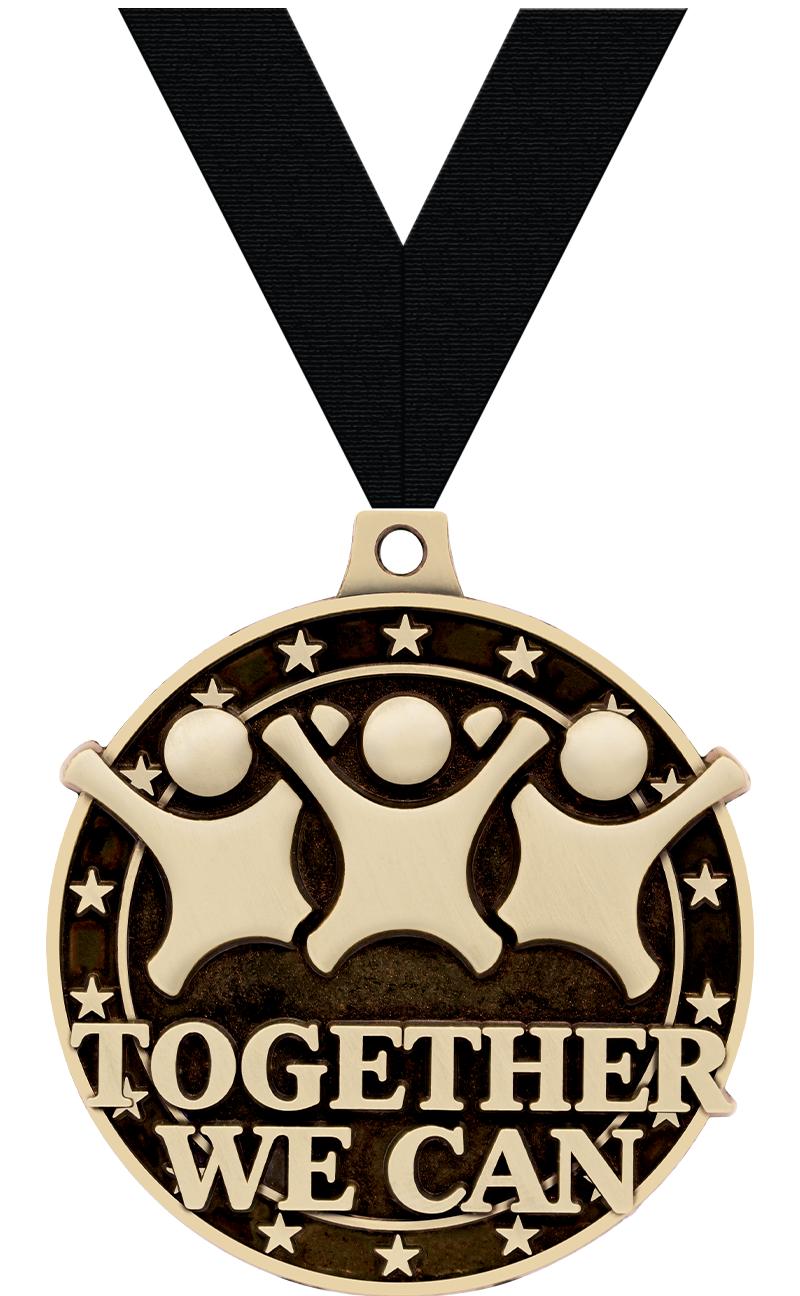 2" 3D TOGETHER WE CAN MEDAL GD