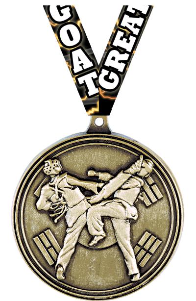 2" 3D TAE KWON DO SPARRING GLD