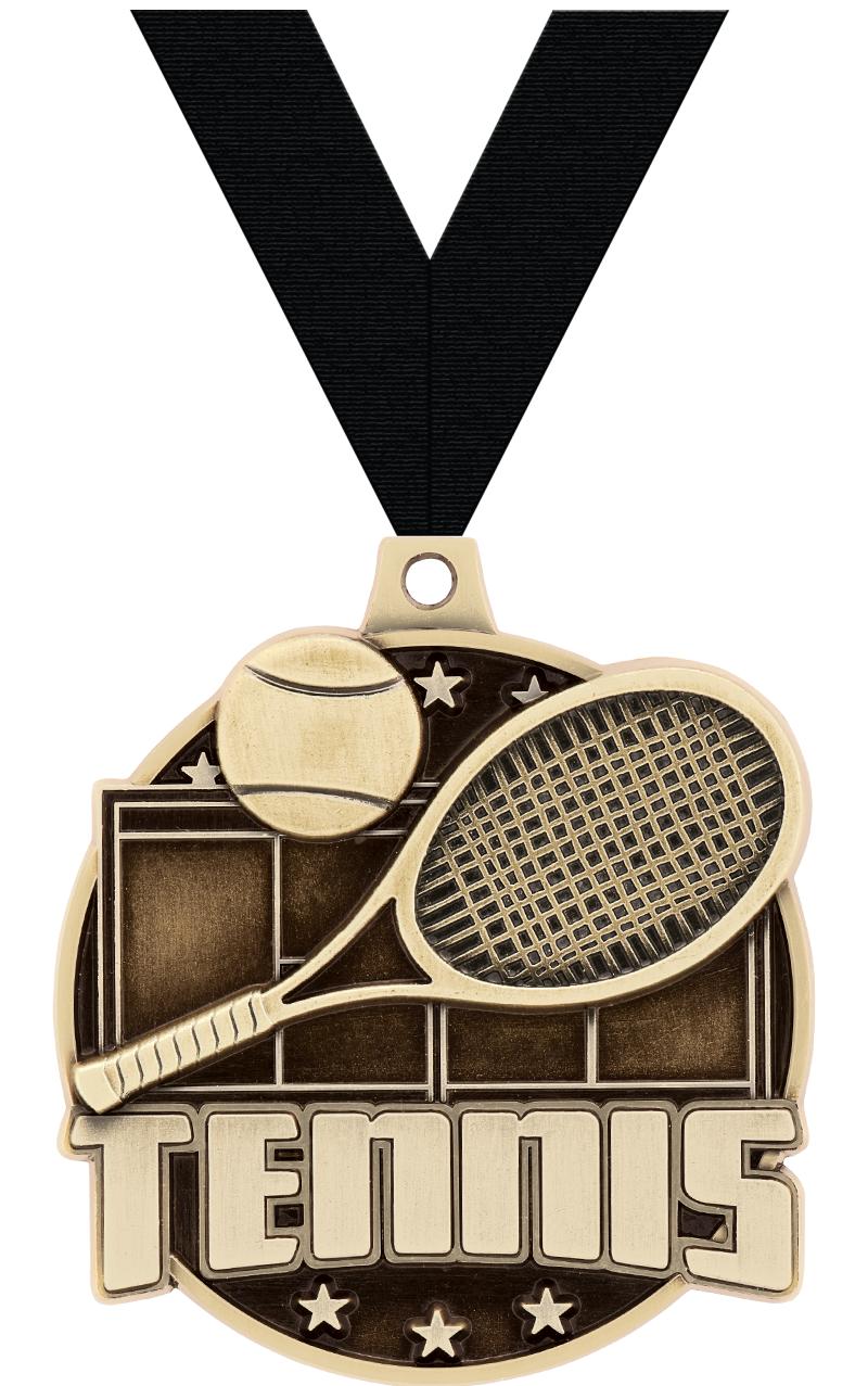 2" 3D TENNIS COURT GOLD