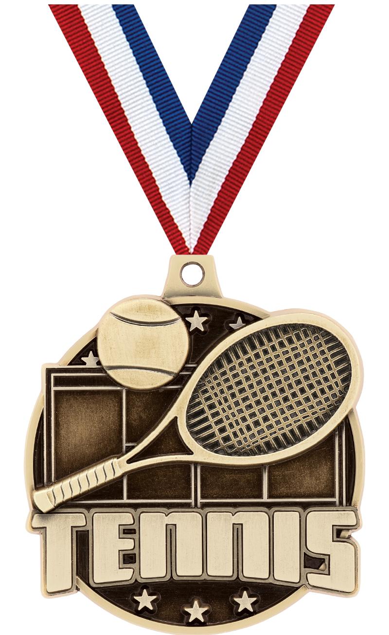 2" 3D TENNIS COURT GOLD