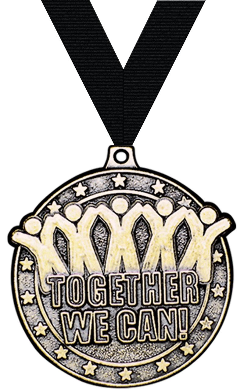 2" 3D TOGETHER WE CAN MEDAL GD