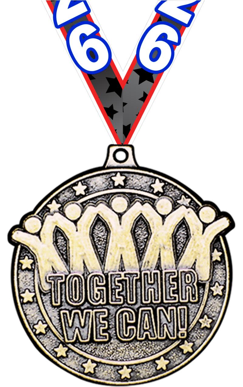 2" 3D TOGETHER WE CAN MEDAL GD
