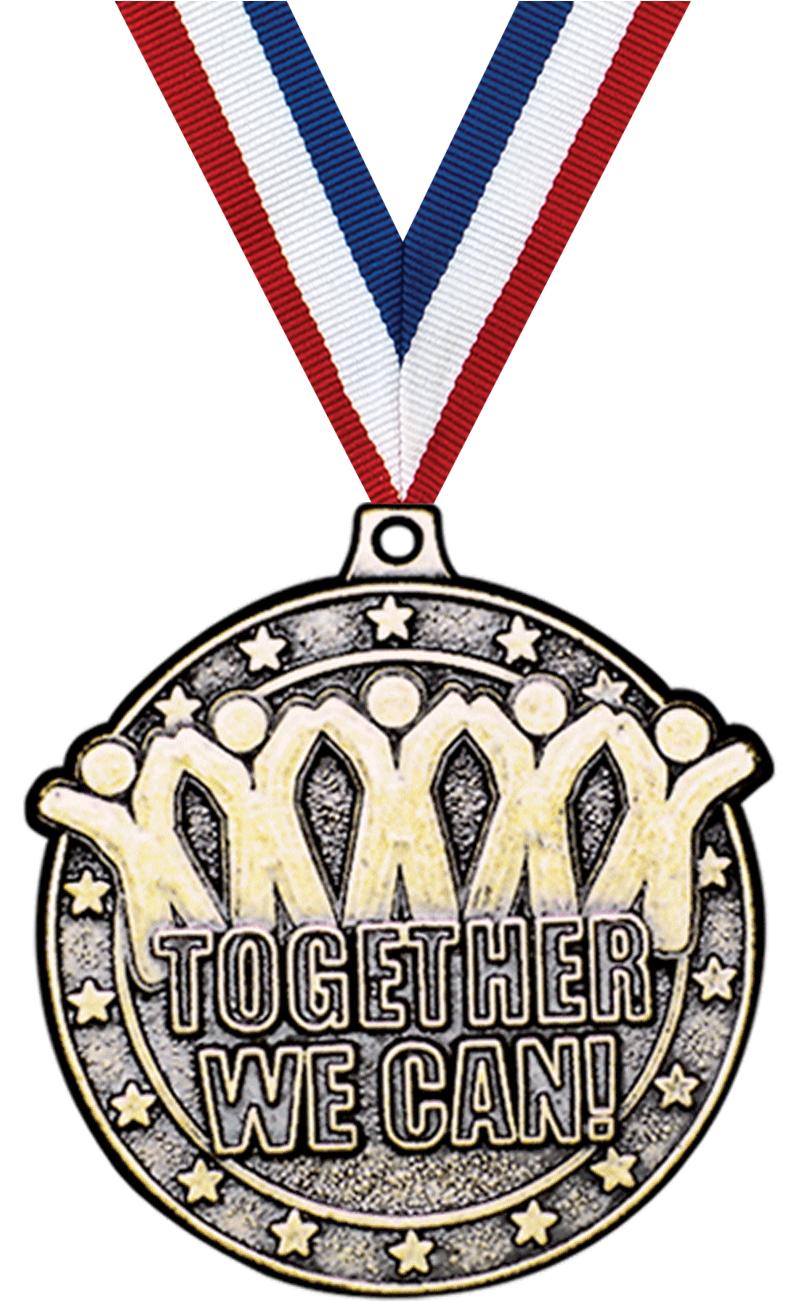2" 3D TOGETHER WE CAN MEDAL GD
