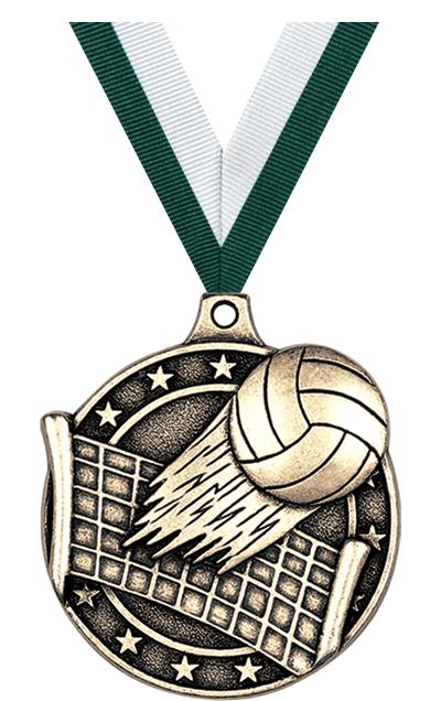 Epic 2.75 Sport Breakthrough Volleyball Award Medal & Ribbon