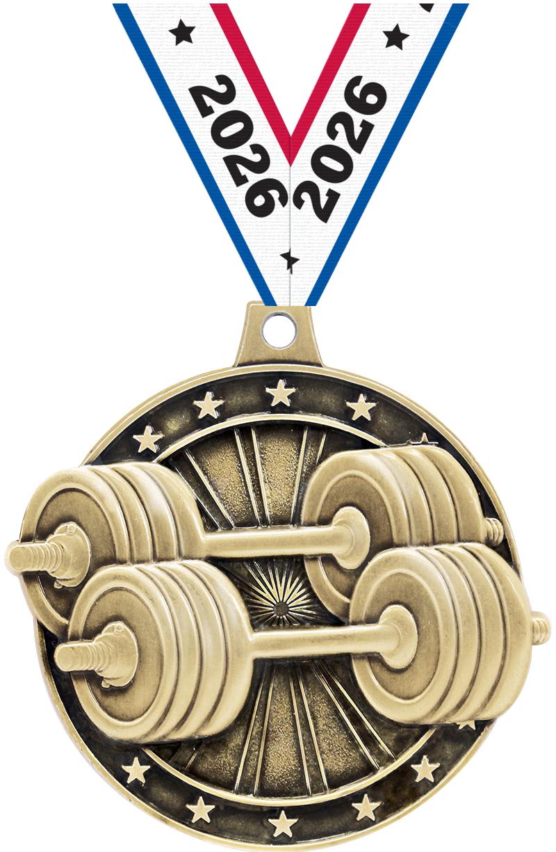 2"3D WEIGHTLIFTING GOLD MEDAL