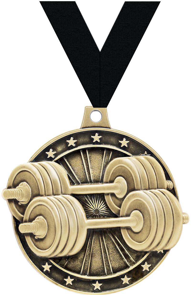 2"3D WEIGHTLIFTING GOLD MEDAL