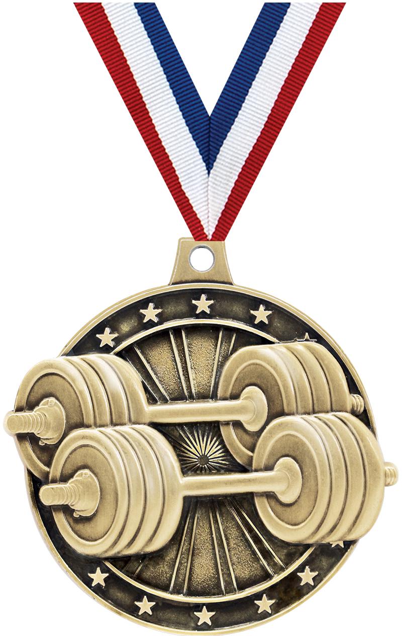 2"3D WEIGHTLIFTING GOLD MEDAL