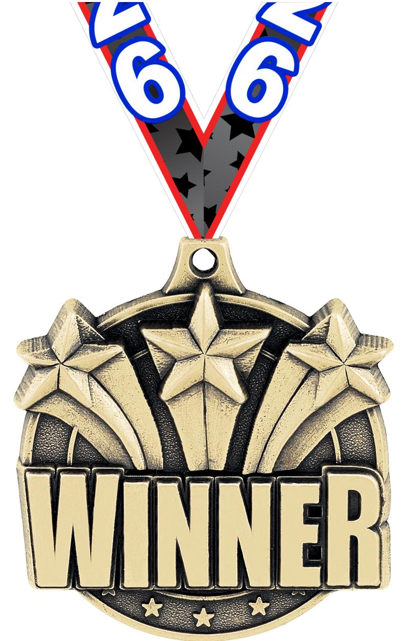 2" 3D WINNER MEDAL GOLD