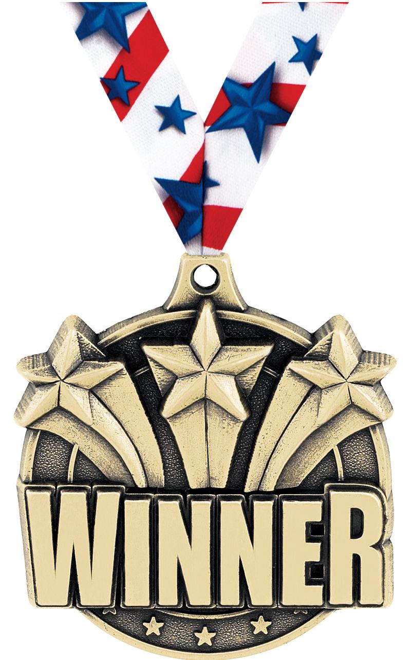 2" 3D WINNER MEDAL GOLD