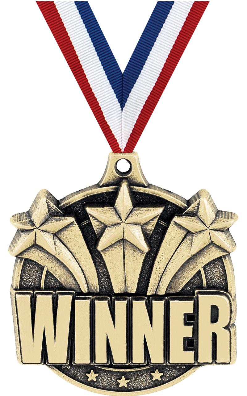 2" 3D WINNER MEDAL GOLD