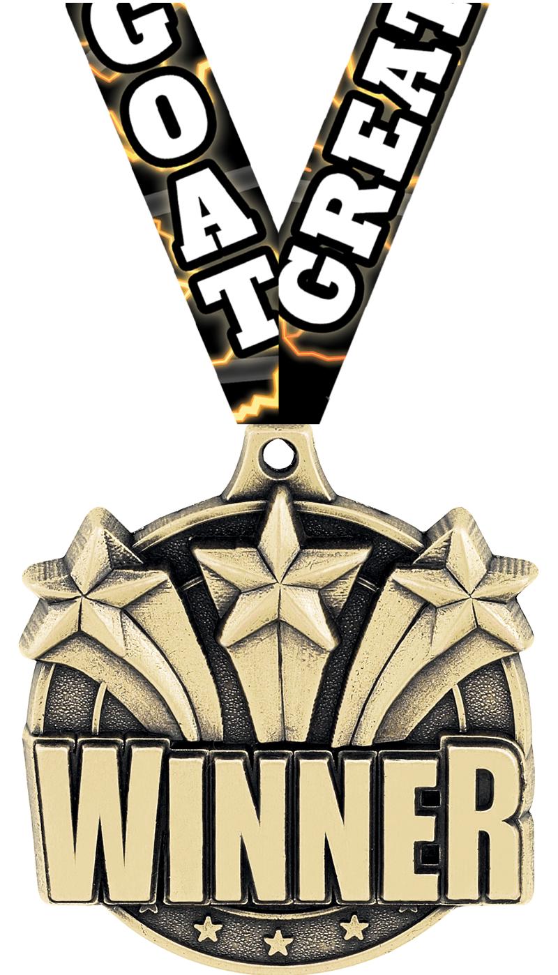 2" 3D WINNER MEDAL GOLD