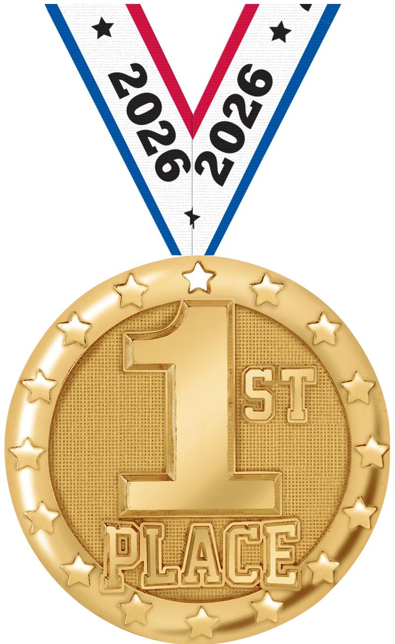 2" BLAZE 1ST PLACE MDL GLD