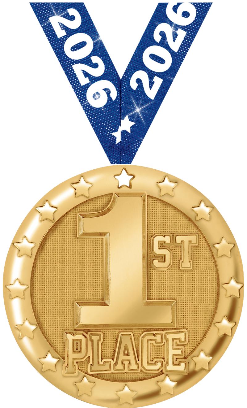 2" BLAZE 1ST PLACE MDL GLD