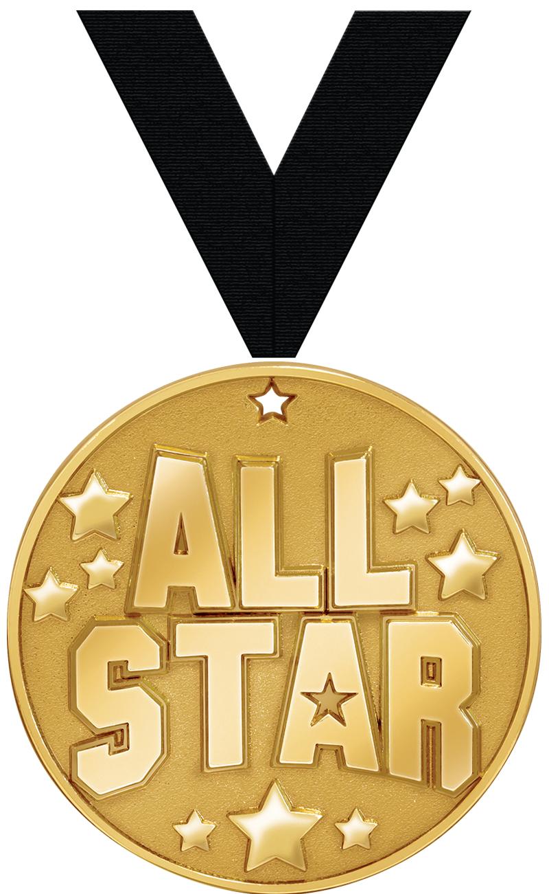 2" BLAZE ALL STAR MEDAL GOLD