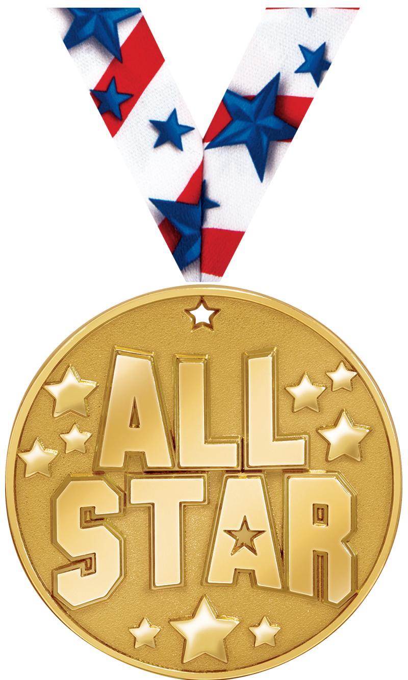 2" BLAZE ALL STAR MEDAL GOLD