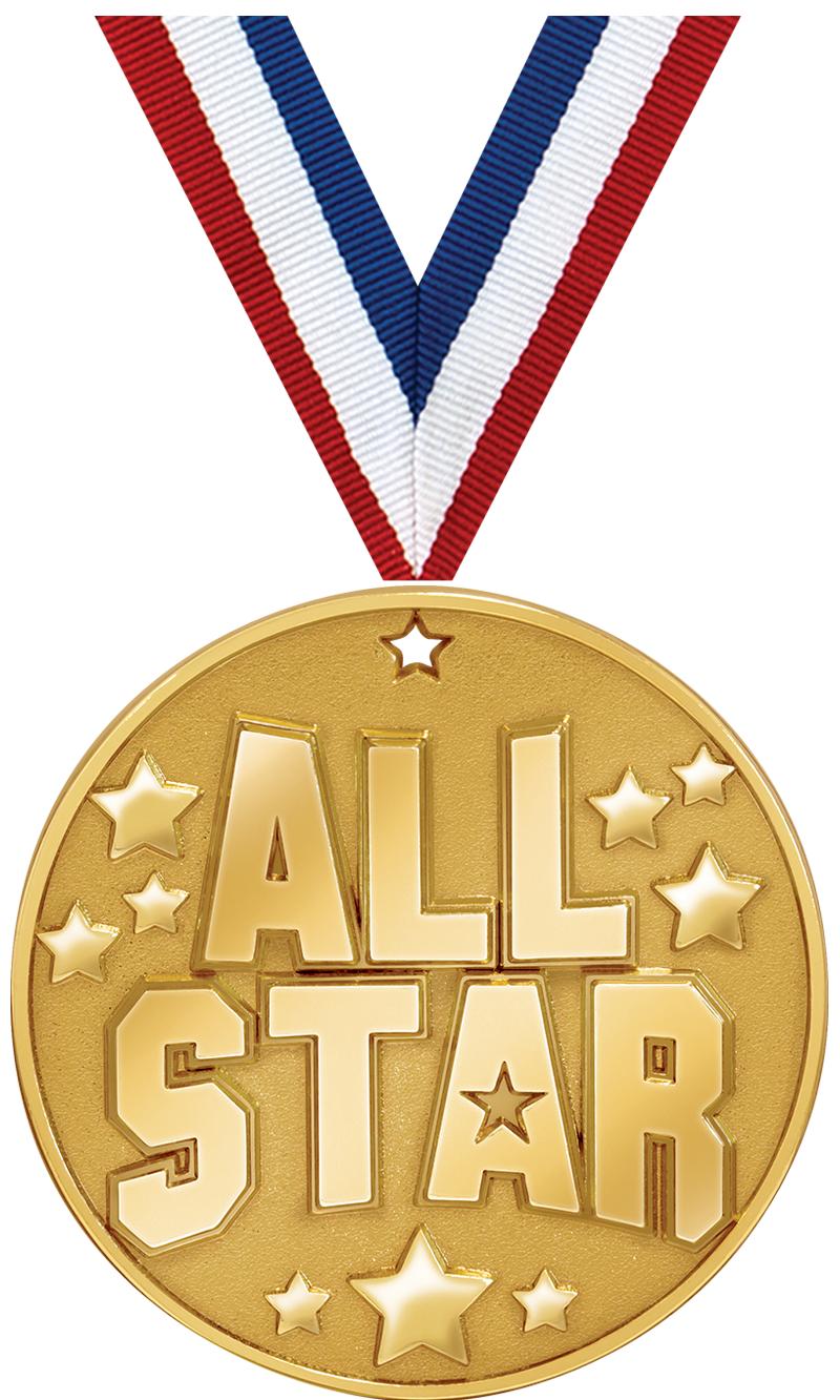 2" BLAZE ALL STAR MEDAL GOLD
