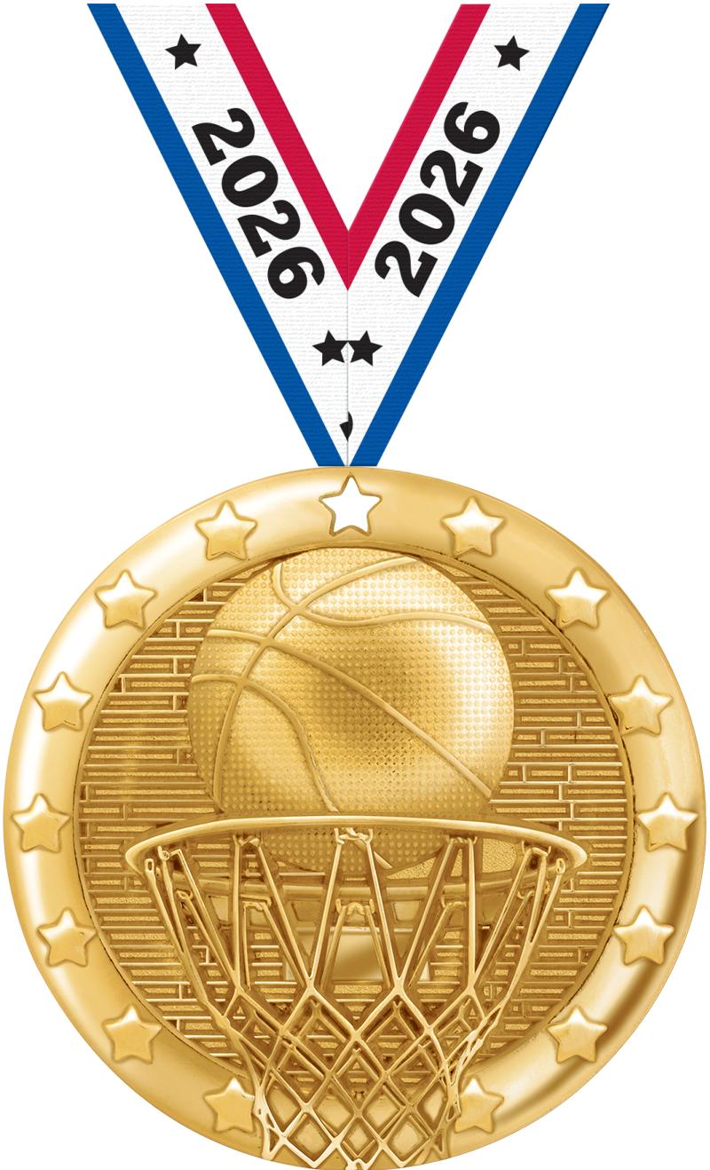 2" BLAZE BASKETBALL MDL GLD