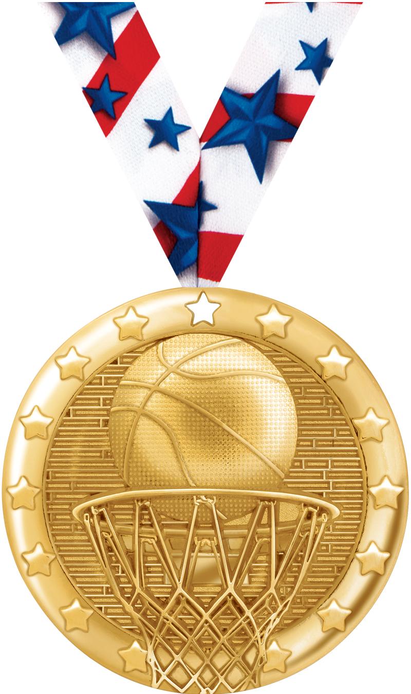2" BLAZE BASKETBALL MDL GLD