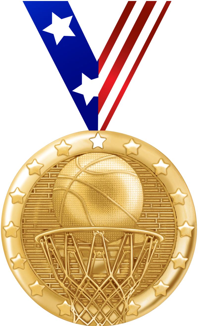 2" BLAZE BASKETBALL MDL GLD