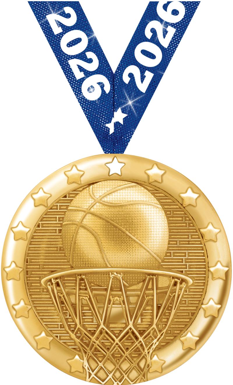 2" BLAZE BASKETBALL MDL GLD