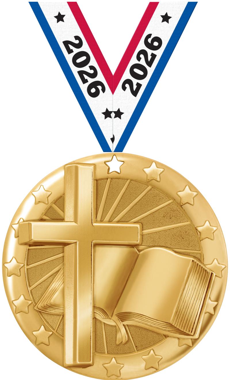 2" BLAZE RELIGIOUS MDL GLD