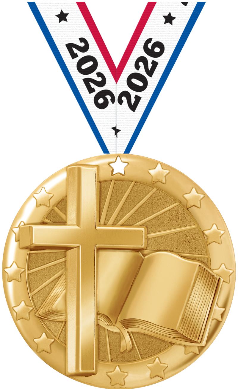 2" BLAZE RELIGIOUS MDL GLD