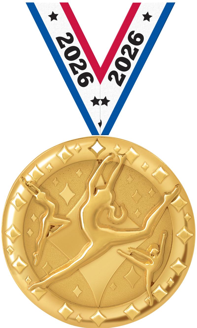 2"BLAZE DANCE MEDAL GOLD