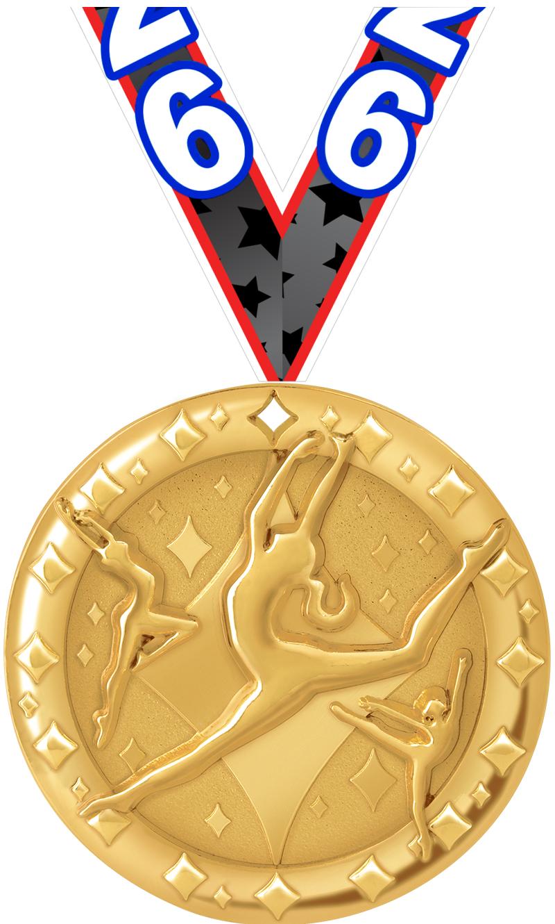 2"BLAZE DANCE MEDAL GOLD