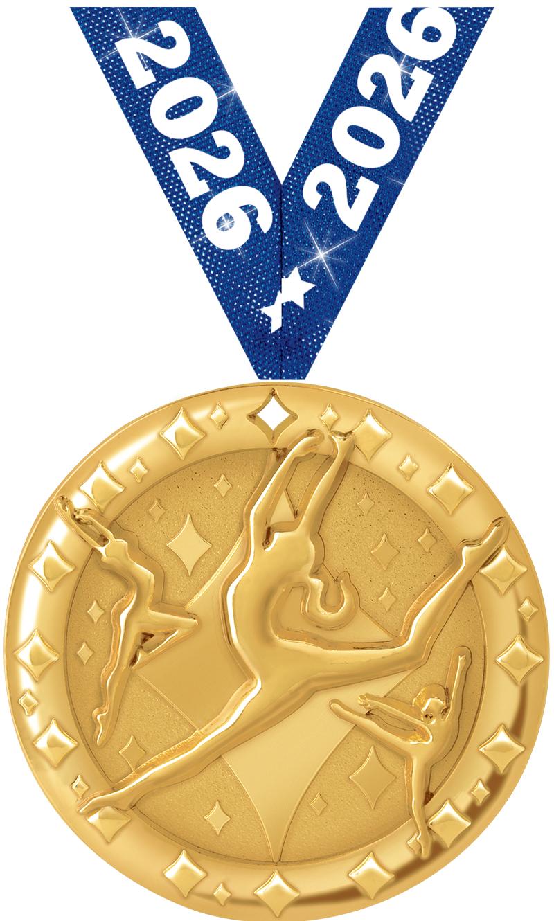 2"BLAZE DANCE MEDAL GOLD