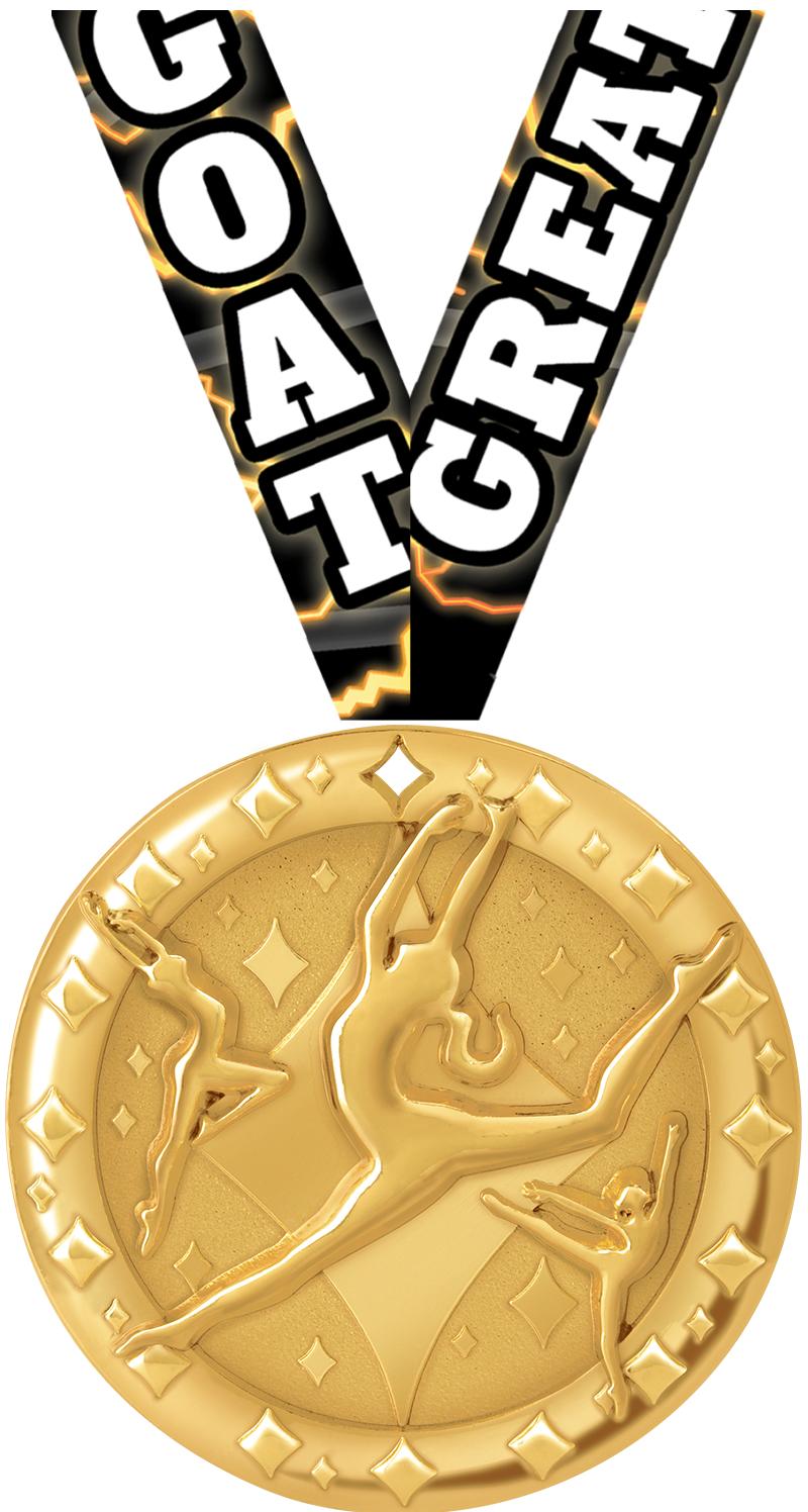 2"BLAZE DANCE MEDAL GOLD