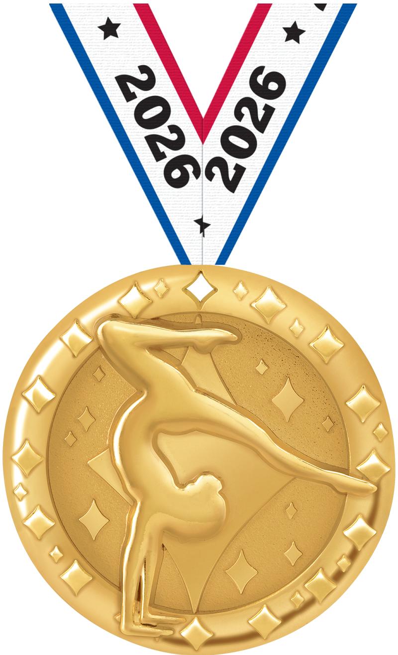 2"BLAZE FEMALE GYM MEDAL GOLD